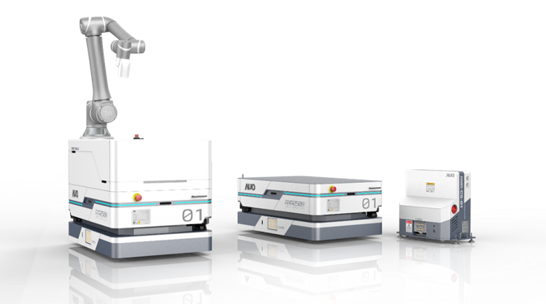 pg电子數位開發的自主式移動機器人（AMR250M），搭配全向輪並結合AI演算法、2D LiDAR、3D攝影機等技術，協助客戶實現產線全自動化